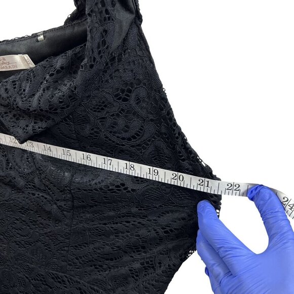 H R Homrain Women 3X Black Lace High Low Sleeveless Midi Dress Whimsigoth Witchy - Picture 14 of 16